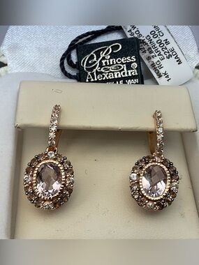 LE VIAN 14K ROSE GOLD PRINCESS ALEXANDRA AMETHYST EARRINGS